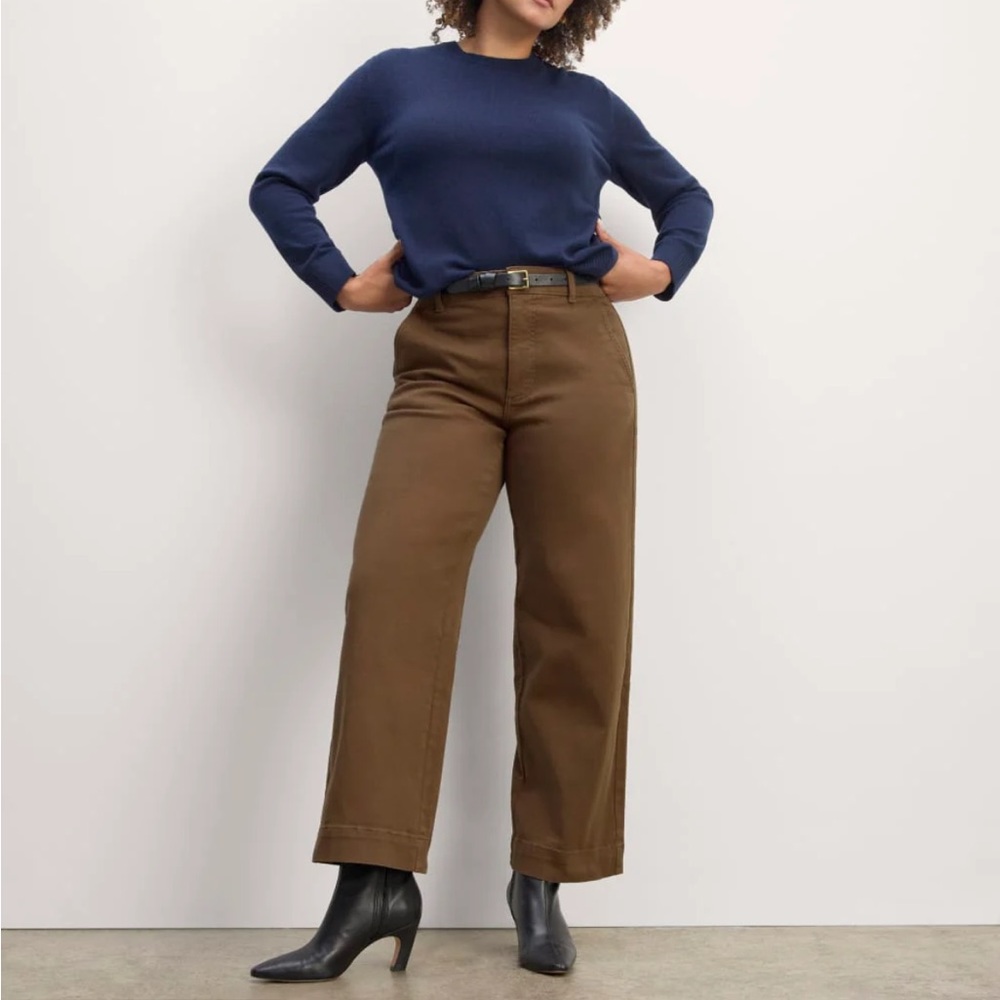 The Utility Wide-Leg Pant by Everlane in Cocoa Sz 12